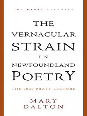 cover image of The Vernacular Strain in Newfoundland Poetry